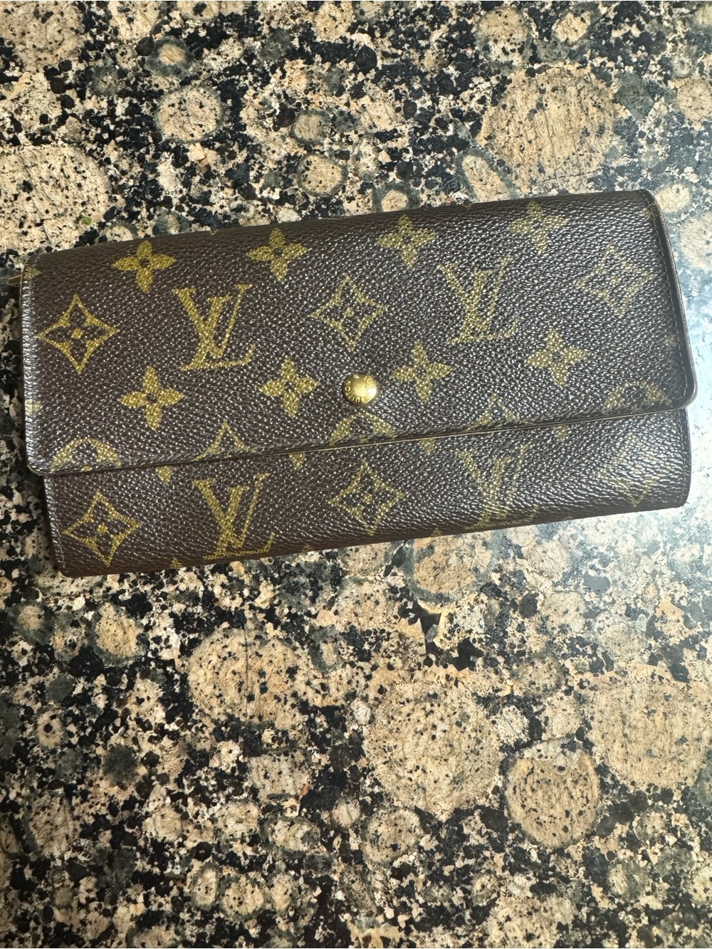 Louis Vuitton Brown Monogram wallet with zipper
